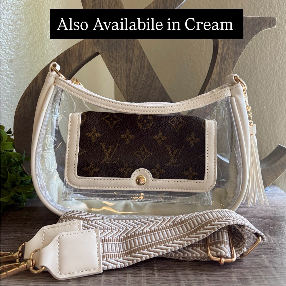 🇺🇸Custom Clear Stadium Bag Adjustable Crossbody Shoulder Purse PVC Concert - Picture 13 of 13